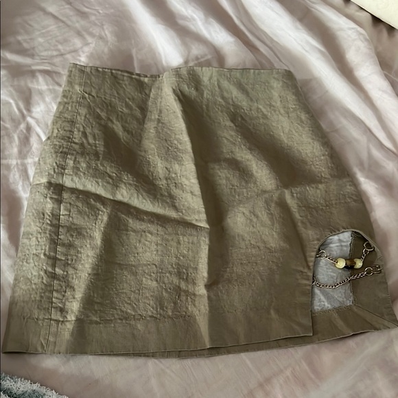Zara Tan Mini Pencil Skirt Casual Resort Wear - Picture 1 of 4